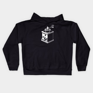 retro coffee grinder 3d design Kids Hoodie